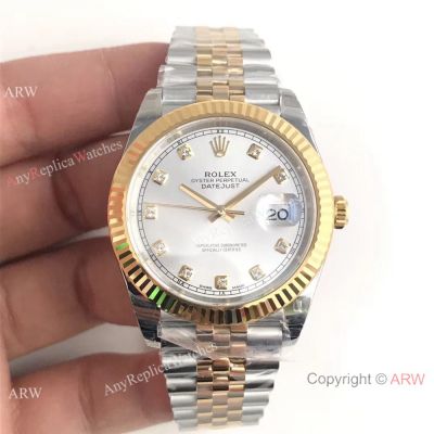 (EW) Rolex Datejust II ETA 3255 Silver Face Watch with Oyster Buckle